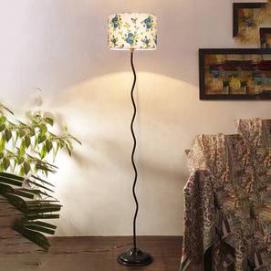 devansh Georgia Zig Zag Iron Floor Lamp With Cotton Drum Multicolor Shade-picture-17
