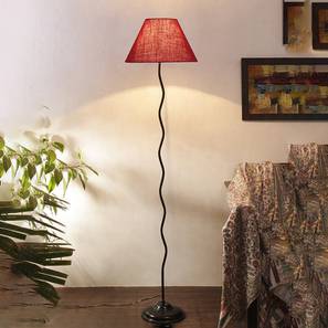 Kaia Zig Zag Iron Floor Lamp With Jute Conical Maroon Shade-image-46