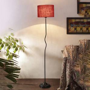Opal Maroon Jute Shade With Iron Floor Lamp-image-22
