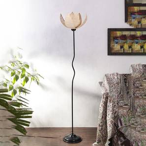 devansh Tatum Beige Bamboo Shade With Iron Floor Lamp-picture-35