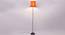 Maxwell Orange Cotton Shade With Iron Floor Lamp (Orange) by Urban Ladder - Design 1 Side View - 738638