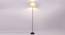 Poppy Off-White Cotton Shade With Iron Floor Lamp (White) by Urban Ladder - Design 1 Side View - 738641