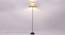 Rowan White & Black Cotton Shade With Iron Floor Lamp by Urban Ladder - Design 1 Side View - 738642