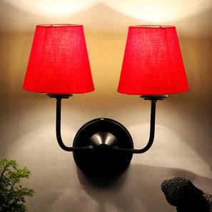 Ajax Dual Red Cotton Wall Mounted Lamp Iron Base-image-48