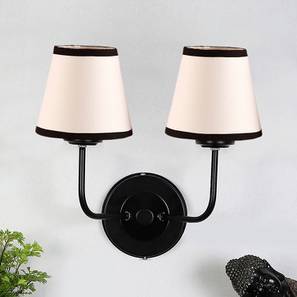 devansh Ash Dual White & Black cotton Wall mounted Lamp Iron Base-picture-10