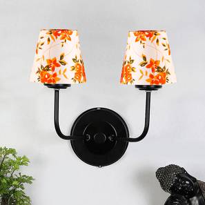 Bruno Dual Multicolor cotton shade wall mounted lamp with iron base-image-7