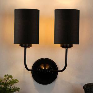 devansh Calloway Dual Black cotton Wall mounted Lamp with Iron Base-picture-33