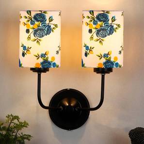 devansh Donovan Dual Multicolor cotton shade wall mounted lamp with iron base-picture-10