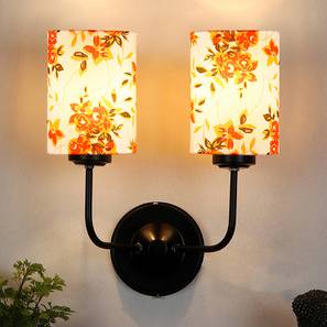 Easton Dual Multicolor cotton shade wall mounted lamp with iron base-image-10