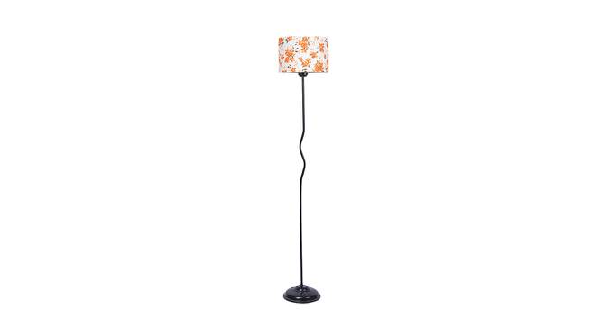 Perla Multi Cotton Shade With Iron Floor Lamp by Urban Ladder - Front View Design 1 - 738693