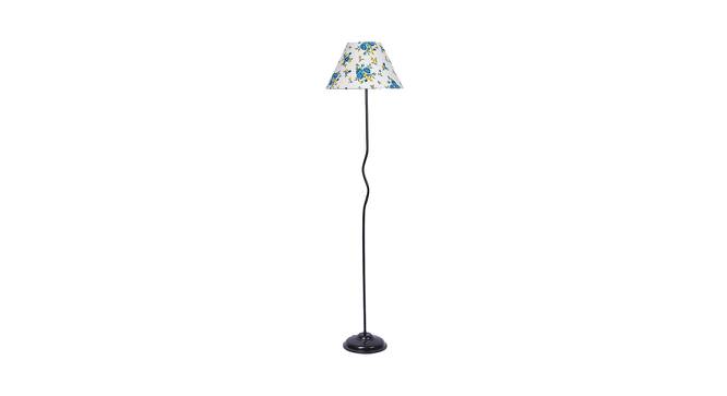 Sloane Multi Cotton Shade With Iron Floor Lamp by Urban Ladder - Front View Design 1 - 738700