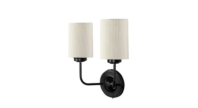 Buster Dual Off White Cotton Wall Mounted Lamp with Iron Base by Urban Ladder - Front View Design 1 - 738730