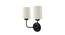 Buster Dual Off White Cotton Wall Mounted Lamp with Iron Base by Urban Ladder - Front View Design 1 - 738730