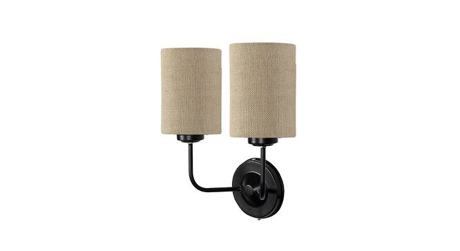 Chance Dual Beige Jute Wall mounted Lamp Iron Base by Urban Ladder - Front View Design 1 - 738732