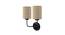 Chance Dual Beige Jute Wall mounted Lamp Iron Base by Urban Ladder - Front View Design 1 - 738732
