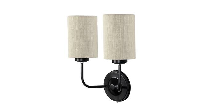 Colton Dual White Jute Wall mounted Lamp Iron Base by Urban Ladder - Front View Design 1 - 738733