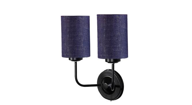 Dexter Dual Blue Jute Wall Mounted Lamp Iron Base by Urban Ladder - Front View Design 1 - 738735