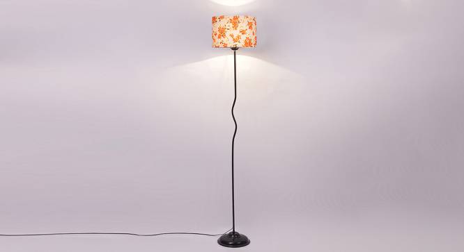 Perla Multi Cotton Shade With Iron Floor Lamp by Urban Ladder - Design 1 Side View - 738767