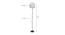 Piper Multi Cotton Shade With Iron Floor Lamp by Urban Ladder - Design 1 Dimension - 738777