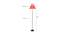 Rebel Orange Cotton Shade With Iron Floor Lamp (Orange) by Urban Ladder - Design 1 Dimension - 738780