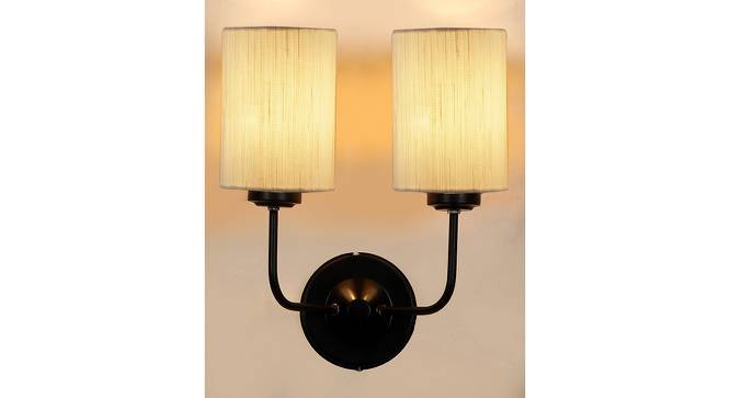 Buster Dual Off White Cotton Wall Mounted Lamp with Iron Base by Urban Ladder - Design 1 Side View - 738790