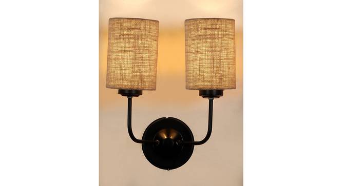 Chance Dual Beige Jute Wall mounted Lamp Iron Base by Urban Ladder - Design 1 Side View - 738792