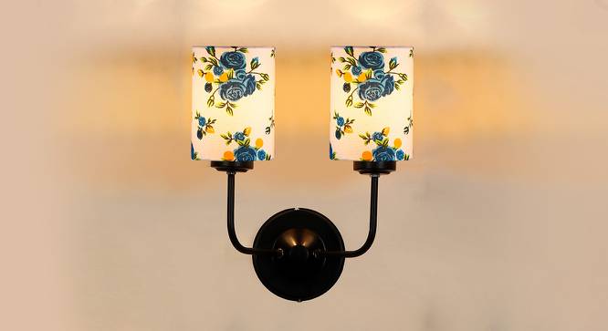 Donovan Dual Multicolor cotton shade wall mounted lamp with iron base by Urban Ladder - Design 1 Side View - 738799