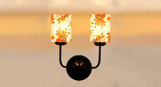 Easton Dual Multicolor cotton shade wall mounted lamp with iron base by Urban Ladder - Design 1 Side View - 738801
