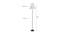 Poppy Off-White Cotton Shade With Iron Floor Lamp (White) by Urban Ladder - Design 1 Dimension - 738838