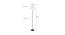 Vera Off-White Cotton Shade With Iron Floor Lamp (White) by Urban Ladder - Design 1 Dimension - 738843