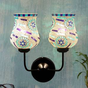 Aerilyn Dual Multicolor Mosaic Glass Wall Mounted Lamp with Iron Base-image-26