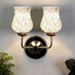 Bran Dual Multicolor Mosaic Glass Wall Mounted Lamp with Steel Base-image-20