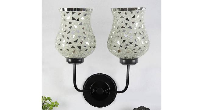 Winston Dual Multicolor Mosaic Glass Wall Mounted Lamp with Iron Base by Urban Ladder - Front View Design 1 - 738921