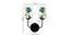 Donovan Dual Multicolor cotton shade wall mounted lamp with iron base by Urban Ladder - Design 1 Dimension - 738941