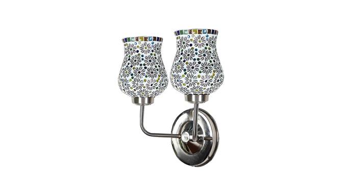 Brody Dual Multicolor Mosaic Glass Wall Mounted Lamp with Steel Base by Urban Ladder - Front View Design 1 - 738955