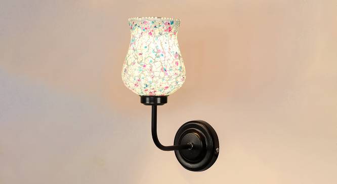 Thatcher Multicolor Mosaic Glass shade wall mounted lamp with iron base by Urban Ladder - Design 1 Side View - 738964