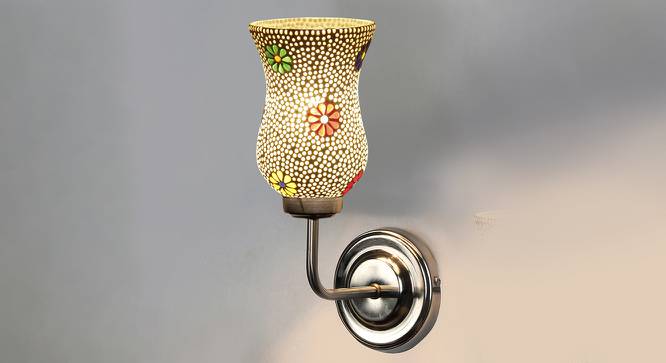 Hathaway Multicolor Glass Wall Mounted Lamp with Steel Base by Urban Ladder - Design 1 Side View - 738978