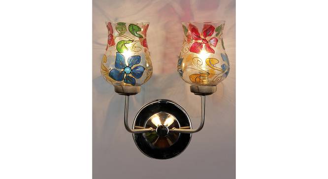 Andre Dual Multicolor Mosaic Glass Wall Mounted Lamp with Steel Base by Urban Ladder - Design 1 Side View - 739001