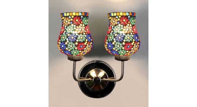 Brody Dual Multicolor Mosaic Glass Wall Mounted Lamp with Steel Base by Urban Ladder - Design 1 Side View - 739005