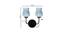 Brynn Dual Multicolor Mosaic Glass Wall Mounted Lamp with Iron Base by Urban Ladder - Design 1 Dimension - 739167