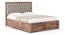 Avon Solid Wood Box Storage Bed (Teak Finish, King Bed Size, Flint Grey Futon) by Urban Ladder - Side View - 