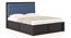 Avon Solid Wood Box Storage Bed (Mahogany Finish, King Bed Size, Lapis Blue) by Urban Ladder - Side View - 