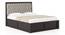 Avon Solid Wood Box Storage Bed (Mahogany Finish, King Bed Size, Flint Grey Futon) by Urban Ladder - Side View - 