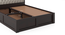 Avon Solid Wood Box Storage Bed (Mahogany Finish, King Bed Size, Flint Grey Futon) by Urban Ladder - Dimension - 