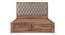 Avon Solid Wood Box Storage Bed (Teak Finish, Queen Bed Size, Flint Grey Futon) by Urban Ladder - Top Image - 