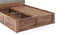 Avon Solid Wood Box Storage Bed (Teak Finish, Queen Bed Size, Flint Grey Futon) by Urban Ladder - Dimension - 