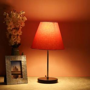 Lighting In Ghaziabad Design Evan Orange Table Lamp with Metal Base (Orange)