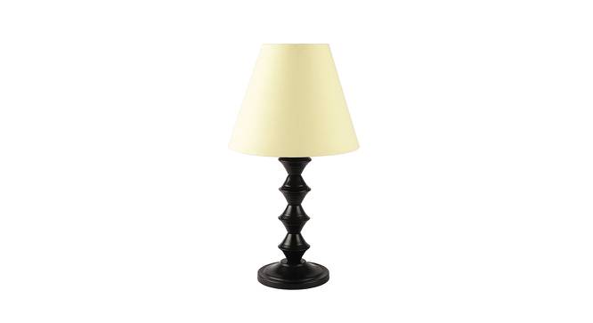 Oveta Pale Yellow Table Lamp with Metal Base (White) by Urban Ladder - Front View Design 1 - 739856