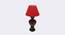 Carlisle Red Table Lamp with Wooden Base (Red) by Urban Ladder - Front View Design 1 - 739968