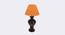 Ceilidh Orange Texture Table Lamp with Wooden Base (Orange) by Urban Ladder - Front View Design 1 - 739973